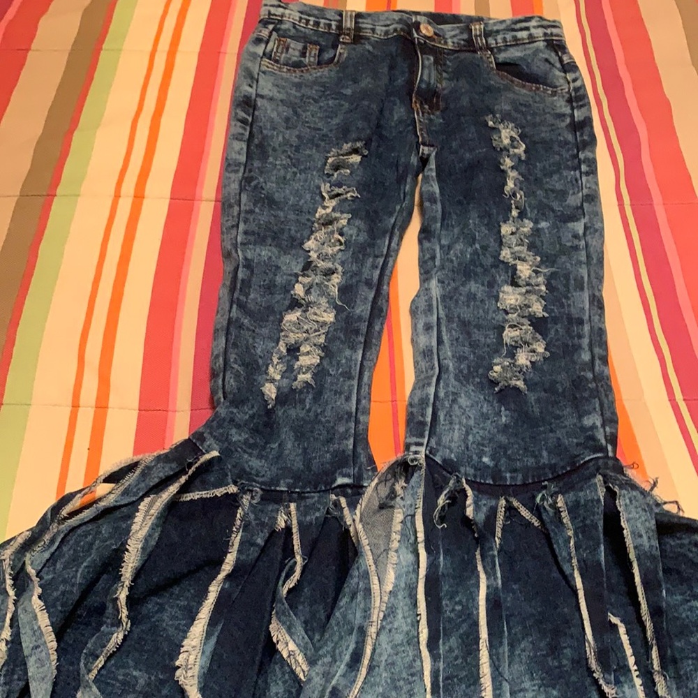 Girls ripped jeans